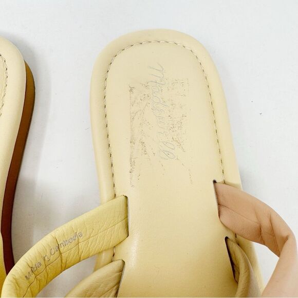 MADEWELL | Leeandra Slide Sandals Yellow Tan Pink Cross Straps Women’s Size 8.5 - Picture 6 of 15